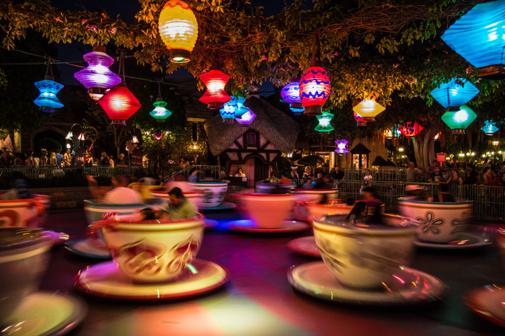 Nighttime Teacup Garden