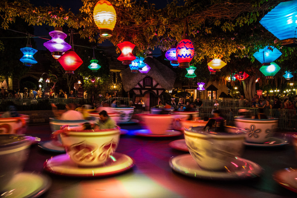 Nighttime Teacup Garden
